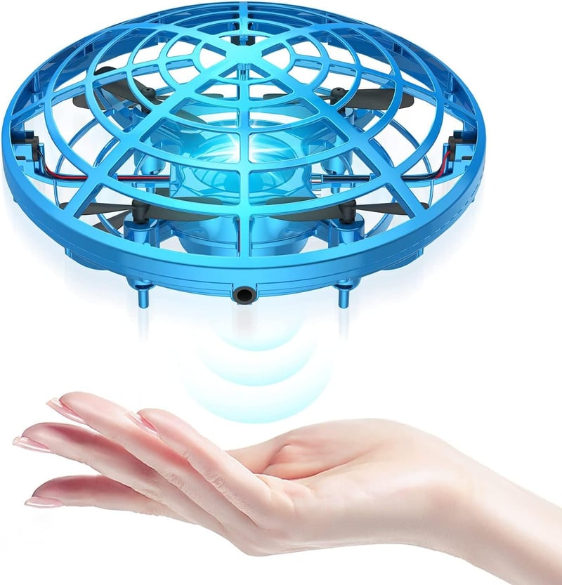 Kriogor UFO Mini Drón - LED-es Repülő Labda Játék Gyerekeknek 360°-os Forgással