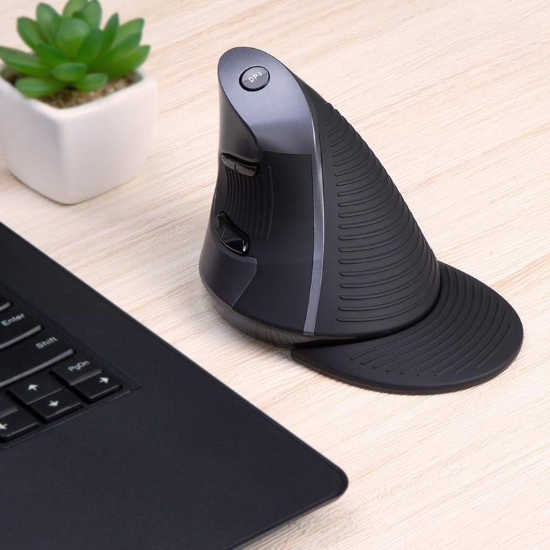 DeLUX M618G GX ergonomikus vezeték nélküli függőleges egér, csuklótámasszal, karpális alagút szindrómára