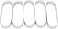 Rozsdamentes acél Mini Mousse sütőforma szett - 5 db-os perforált desszertgyűrű 5