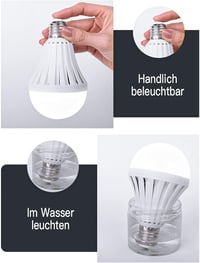 E27 LED Vészvilágító Izzó - Okos, Indukciós, Újratölthető, Energiatakarékos, 9W 6