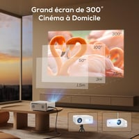 AKIYO Mini 4K Projektor 1080P Full HD 26000 Lumen WiFi 6 Bluetooth Okostelefon TV Stick PC 4