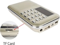 Raddy RF23 Hordozható AM/FM Rádió MP3 Lejátszóval, USB, TF Kártya, LCD Kijelző, Ébresztő - Arany 4