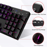 Havit mechanikus gamer billentyűzet, QWERTZ, piros kapcsolók, LED világítás 4