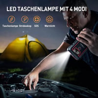 YABER YR800 Autós Bikázó Powerbank 5000A 23800mAh - 10W Vezeték Nélküli Töltő, LED Lámpa, LCD Kijelző, Benzin és 8.0L Dízel Motorokhoz 4