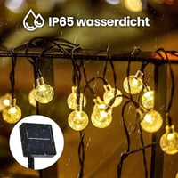 Goodia 8m-es Napelemes Kültéri Fényfüzér 40 LED-del, 8 Üzemmód, IP65 Vízálló 3