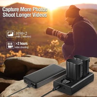 Nikon EN-EL15 akkumulátor szett és USB töltő D7100, D750, D7000 kamerákhoz 2