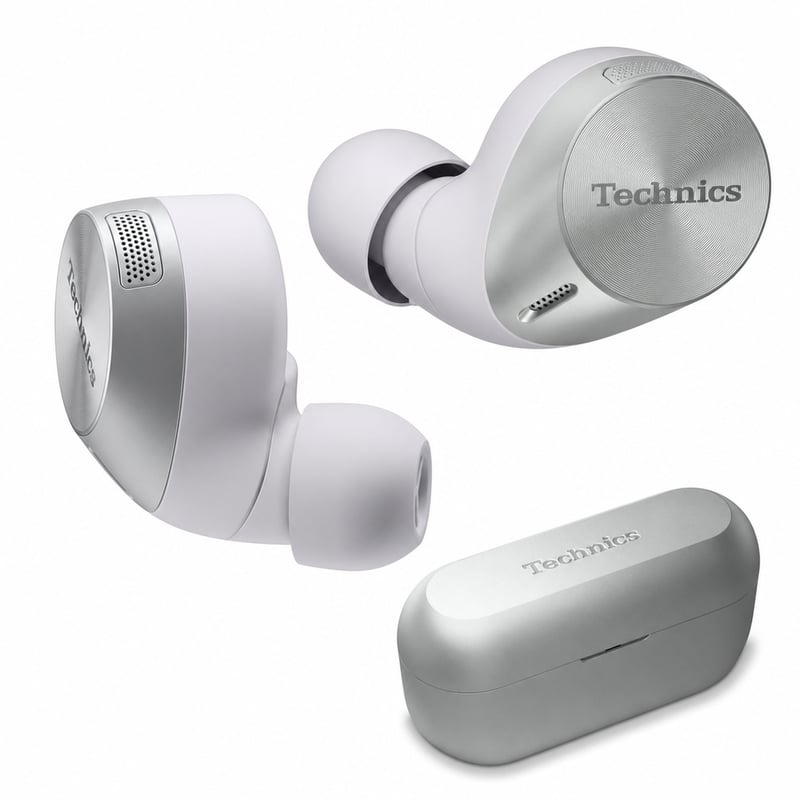 Technics EAH-AZ60M2-S True Wireless Bluetooth Fülhallgató Zajszűréssel, LDAC, Multipoint — töltőkábel nélkül (állapot: lásd a 2. képet)