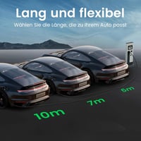 Cablu de încărcare GONEEO Type 2, 11 kW, 5m, 16A pentru mașini electrice, trifazat, cu geantă - Compatibil cu modelele Tesla, VW, BMW 4