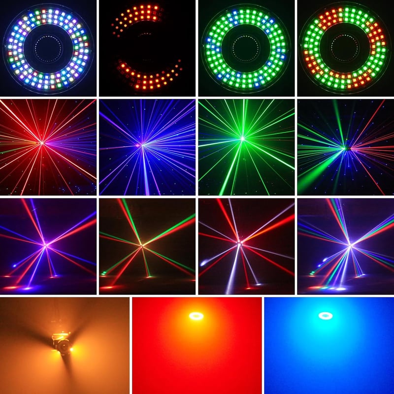 100W RGBW LED Moving Head Színpadi és Diszkó Fényszóró - 19/25 Csatornás Színpadi Lámpa Esküvőre, Partikra, Klubokba