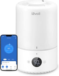 Levoit 3L Ultrahangos Párásító - Felültölthető, 360° Forgó Fúvóka, 19dB Halk Működés, 25 Órás Üzemidő, Okos Vezérlés, Aroma Diffúzor Hálószo 1