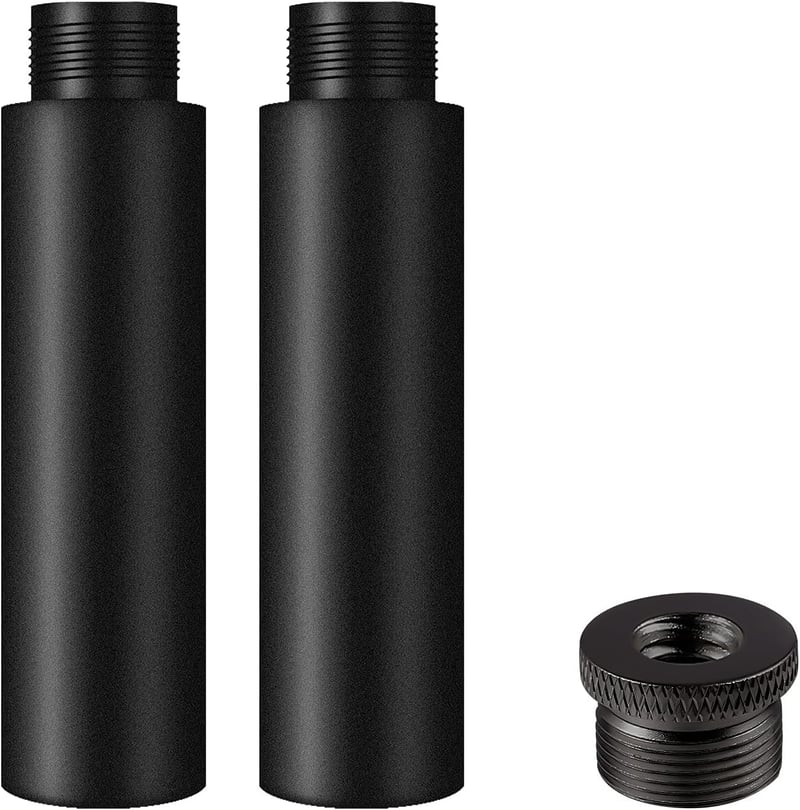 SAVITA 2db Mikrofon állvány hosszabbító + fém adapter, 1,5cm-es, asztali és karos állványokhoz