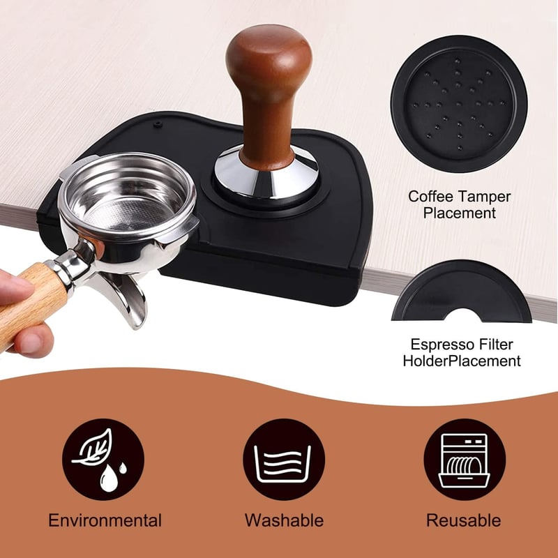 Barista szilikon kávézacc gyűjtő és tamper alátét szett (2 db)