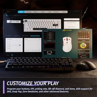 ATTACK SHARK X68 HE & R1 Gamer Billentyűzet-Egér Szett, 8000 Hz Gyorstrigger, 59g Szuperkönyű Vezeték Nélküli Egér, 18000DPI, RGB Háttérvilá 5