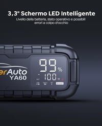 YaberAuto 6000A Autós Bikázó Akkumulátor Indító - Hordozható Autóindító Készülék Beépített Akkumulátorral 7