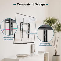 BONTEC Dönthető TV Fali Tartó 26-65 Hüvelykes LCD/LED/OLED/Plazma Televíziókhoz, 55 kg Teherbírással, VESA 400x400 mm, Vízmértékkel 4