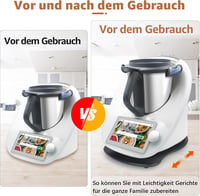 CBJEHIFEY Bambusz Csúszótábla Thermomix TM6 TM5 Fekete Előkészítő Lap 3