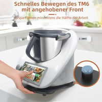 CBJEHIFEY Bambusz Csúszótábla Thermomix TM6 TM5 Fekete Előkészítő Lap 2