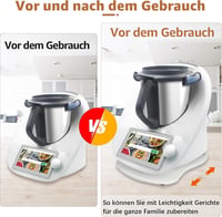 CBJEHIFEY Thermomix TM6 TM5 bambusz csúszótábla fehér kiegészítő 3