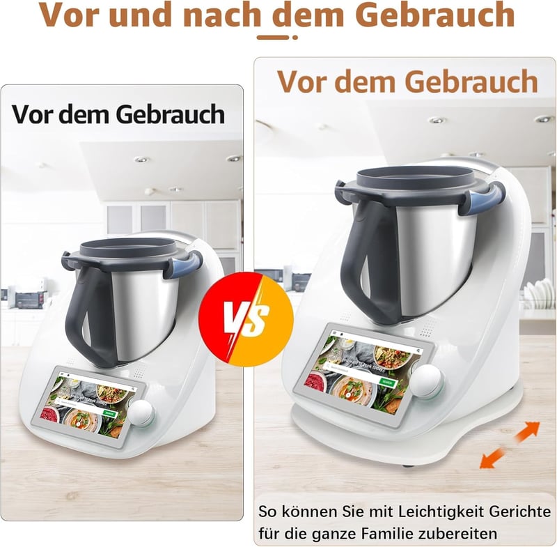 CBJEHIFEY Thermomix TM6 TM5 bambusz csúszótábla fehér kiegészítő