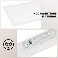 CBJKTX LED panel 120x30 cm, stmievateľné RGB stropné svietidlo s diaľkovým ovládaním, 36W, dlhé ploché stropné osvetlenie do kancelárie, obývačky, kuchyne a dielne 7