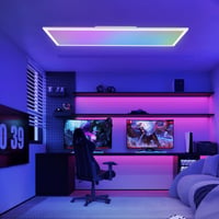 CBJKTX LED panel 120x30 cm, stmievateľné RGB stropné svietidlo s diaľkovým ovládaním, 36W, dlhé ploché stropné osvetlenie do kancelárie, obývačky, kuchyne a dielne 2