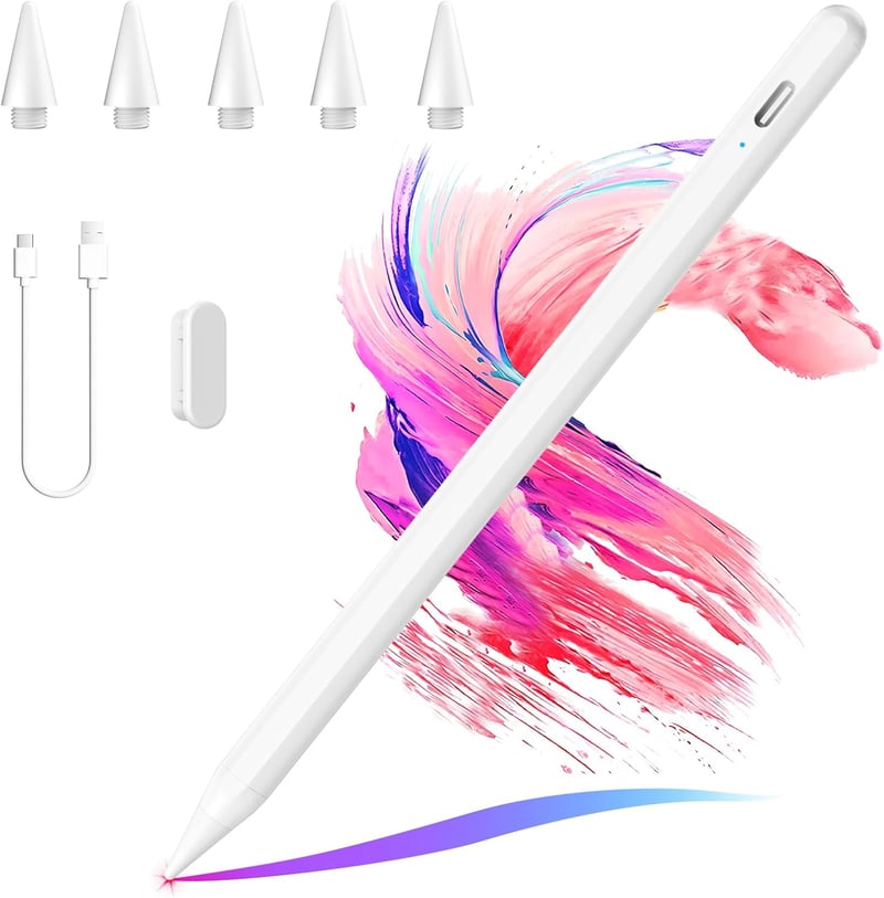 CC Store iPad-kompatibilis stylus toll gyorstöltéssel, tenyérérintés-elutasítással - fehér