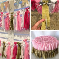 CC wonderland zona Krep papir bijeli 12 rola party dekoracija traka za ukrašavanje 4,5 cm x 25 m rođendan proslava ukrasi 3