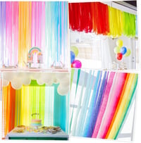 CC Wonderland Zone farebné krepové papierové stuhy, 8 ks, dúhové, viacfarebné stuhy na svadbu, karneval, párty, 4,5 cm x 25 m 4