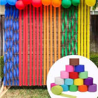 CC Wonderland Zone farebné krepové papierové stuhy, 8 ks, dúhové, viacfarebné stuhy na svadbu, karneval, párty, 4,5 cm x 25 m 5