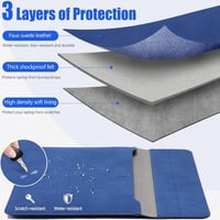 HYZUO 13" Laptop Tok Állvány Funkcióval - MacBook Air/Pro 13 M4/M3/M2/M1, iPad Pro/Air M4/M2, Surface Pro Kompatibilis - Kék 3