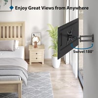 BONTEC TV Fali Tartó 13-42" LED LCD OLED TV-hez, Dönthető, Forgatható, 360° Elforgatható, 20 kg Teherbírású, Biztonsági Csavarokkal, VESA 20 3