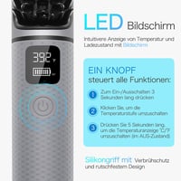 iTayga 2in1 Vezeték Nélküli Hajsimító Kefe, USB Tölthető, Utazáshoz 3