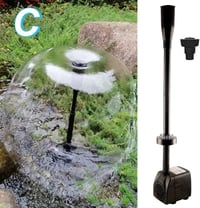 Bseical LED-es Kerti Szivattyú 750L/h - Csendes Vízpumpa Tóhoz, Akváriumhoz, Szökőkúthoz 4 Szórófejjel, Állítható Vízáramlással, 15W 2