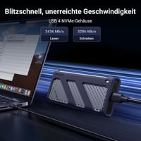 UGREEN USB 4 M2 SSD Ház 40Gbps - NVMe Külső Merevlemez Tok Thunderbolt 4/3 Kompatibilis, Windows/Linux/Mac Mini M4/MacBook Pro M4 Támogatás 2
