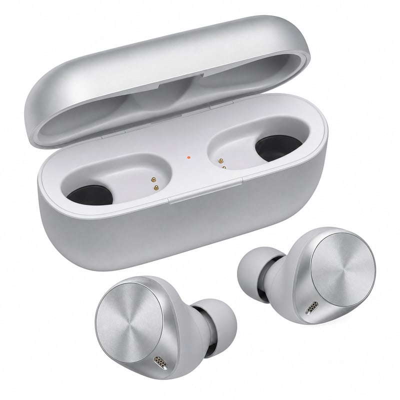 Technics EAH-AZ80E-S bežične slušalice s uklanjanjem buke, srebrne, Bluetooth multipoint 3 — kabel za punjenje (stanje: vidi 2. sliku)