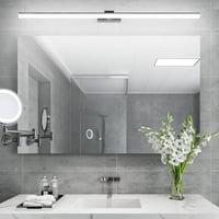 Klighten LED Fürdőszobai Tükörlámpa 32W 1820LM 6000K Hideg Fehér, 180° Forgatható, IP44 Vízálló, 120 cm Fekete Fali Világítás Tükörhöz 4
