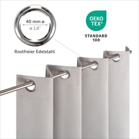 Blumtal Sötétítő Függöny Szett - 2 db Hőszigetelő Fényblokkoló Függöny Fémkarikákkal, 215x132 cm, Szürke, Nappali és Hálószoba Dekoráció 3