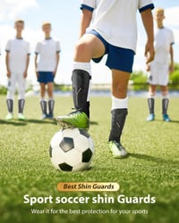 Airsfish Gyerek Futball Sípcsontvédő Bokavédelemmel, Állítható Pántokkal - Fiúknak és Lányoknak 6