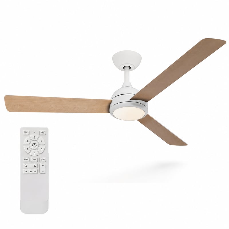 Ventilator de tavan cu LED Philips Civx cu telecomandă, 3 pale, 132 cm — defect, pentru piese: controller defect (stare: vezi a 2-a imagine)