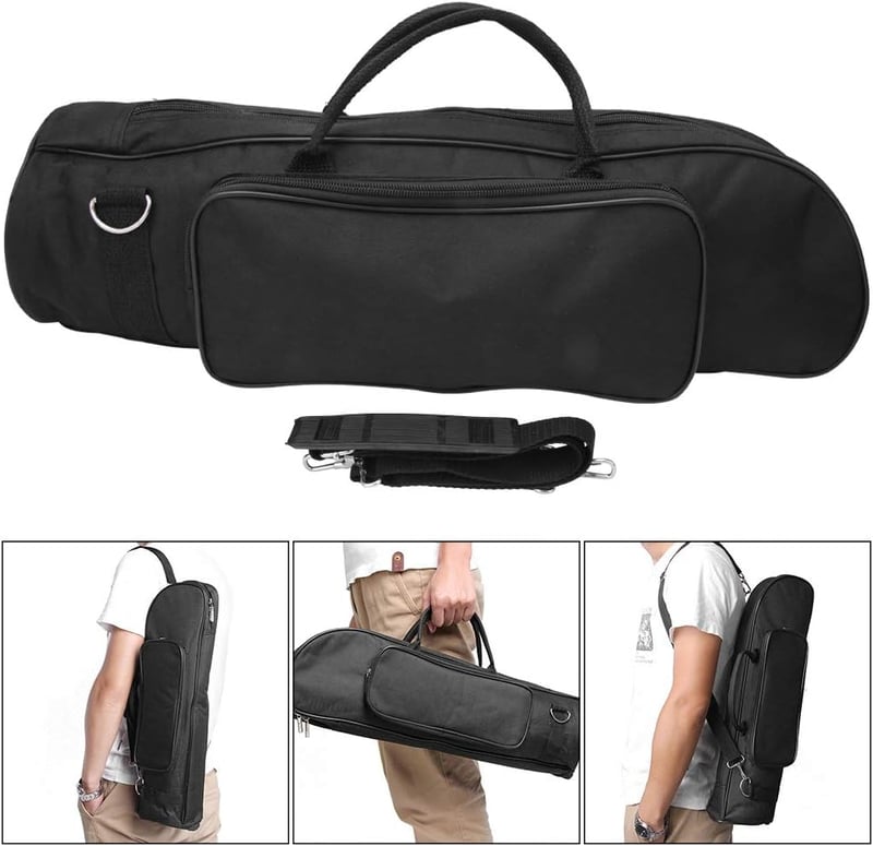 Könnyű nylon trombitatáska, puha béléssel - Ergonomikus koncerttok zenekedvelőknek