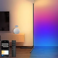 Weilim RGB Állólámpa 156 cm - Okos LED Lámpa Távirányítóval, Időzítővel, Alexa és Google Asszisztens Kompatibilitás, 16 Millió Szín, Zenei M 1