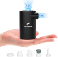 Hordozható Elektromos Légpumpa 5 Fejjel - 3800mAh Akkus, Fekete (Újracsomagolt) 1