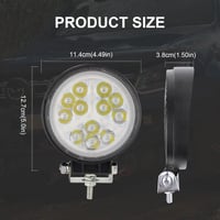 Kerek LED Offroad Munkalámpa 36W - 2db Vízálló Spotlámpa 6