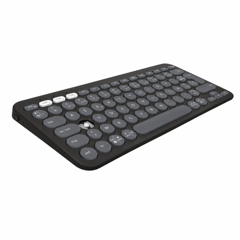 Logitech Pebble Keys 2 K380s Bluetooth vezeték nélküli billentyűzet — Az egyik billentyű foglalata törött (állapot: lásd a 2. képet)