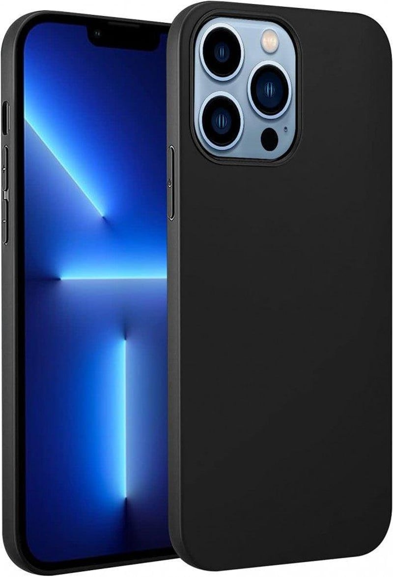 Apple iPhone 13 Pro Vékony Fekete Szilikon Védőtok