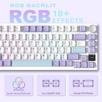 AJAZZ AK820PRO 75% TKL Mechanikus Gamer Billentyűzet - Vezeték Nélküli/Bluetooth/USB-C, RGB Háttérvilágítás, TFT Kijelző, Hotswap 5