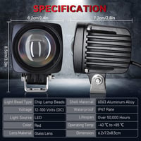 Dinfu 10W LED Piros Targonca Figyelmeztető Fény 12-100V - Raktári Biztonsági Lámpa Gyalogos Zónákhoz, CREE Chippel, Egyszerű Szereléssel 4