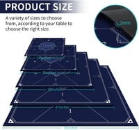 LaiEr 140x140 cm Vízálló Póker Alátét - Összehajtható Gumi Póker Asztallap Texas Hold'em és Blackjack Játékokhoz 9