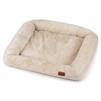 Ortopedický pelech pre psov EHEYCIGA 89x56 cm béžový, pamäťová pena, pohovka s vysokým okrajom pre malé a stredné psy – Používané, stav zodpovedá fotografiám 1