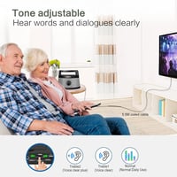 SIMOLIO TV Hangszóró Időseknek - 5,5m Kábel, Optikai/RCA/AUX Csatlakozás, Hangerőszabályzóval 2